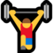 Man Lifting Weights emoji on Microsoft